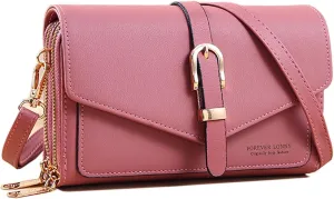 Sursee Small Crossbody Bag for Women PU Leather Shoulder Handbags Cute Wallet Purse with Credit Card Slots