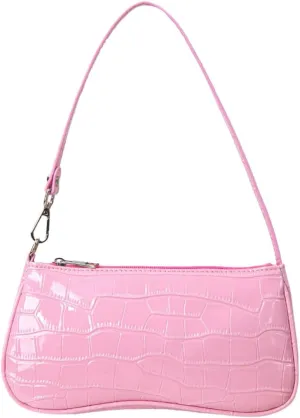 SweatyRocks Women's Small Crocodile Print Shoulder Bag Leather Clutch Purse Handbag with Zipper Closure