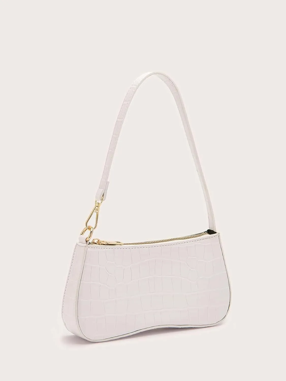 SweatyRocks Women's Small Crocodile Print Shoulder Bag Leather Clutch Purse Handbag with Zipper Closure