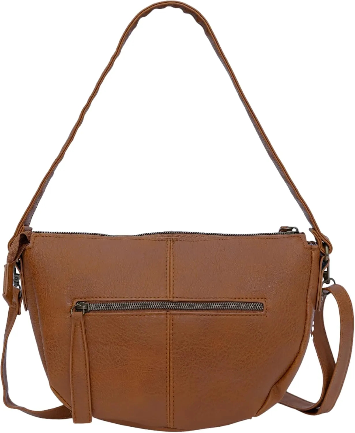 T-Shirt & Jeans Pria Crossbody Bag with Removable Strap, Multiple Pockets, Top Zip Closure