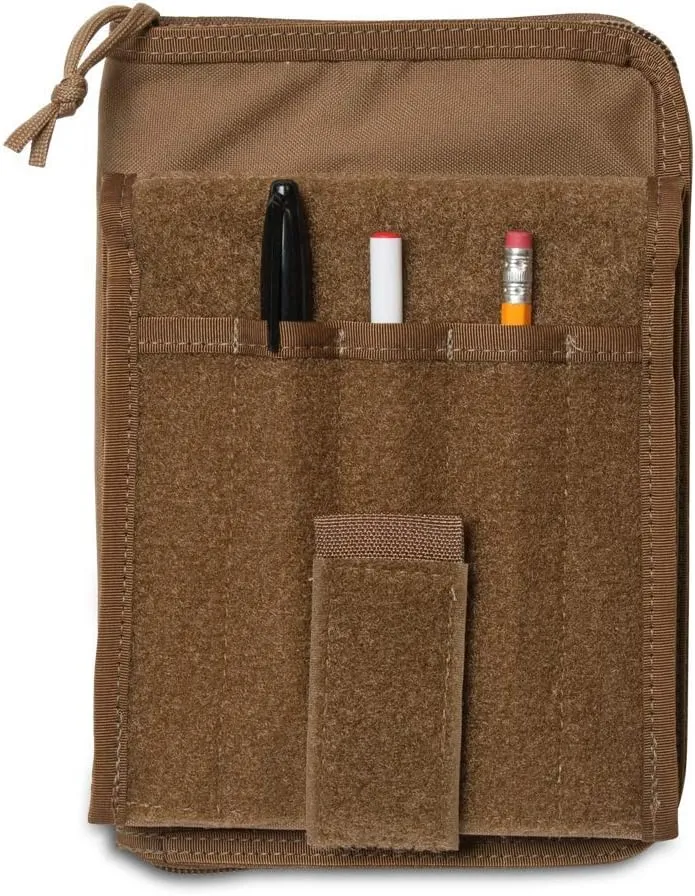 Tactical Notebook Covers | Commander's TAM Field Book Cover | Trifold Design with Removable Map Case & Vinyl Page Protector Booklet | Fits Army Green Book NSN 7530-00-222-3521