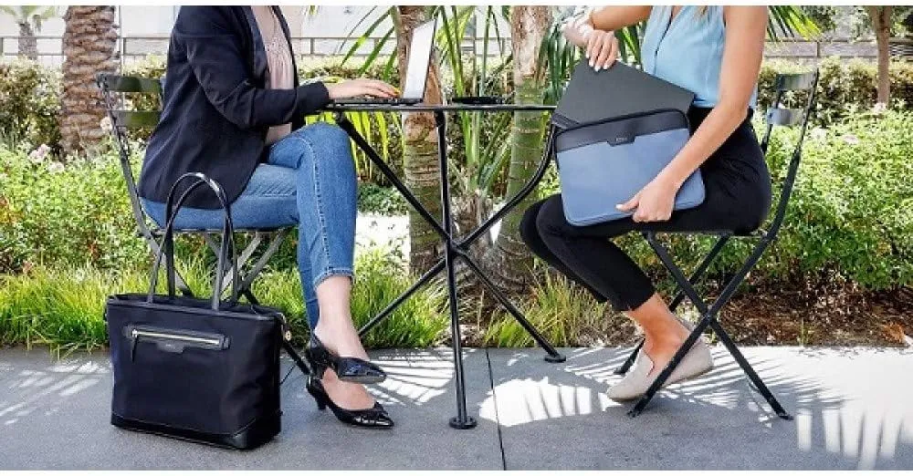 Targus 15" Newport East-West Laptop Tote Bag, Black - Perfect for Business and Travel, Protective Laptop Compartment (TST599GL)