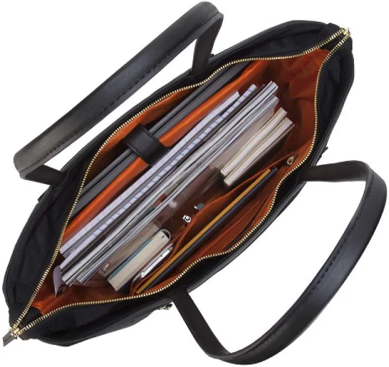 Targus 15" Newport East-West Laptop Tote Bag, Black - Perfect for Business and Travel, Protective Laptop Compartment (TST599GL)