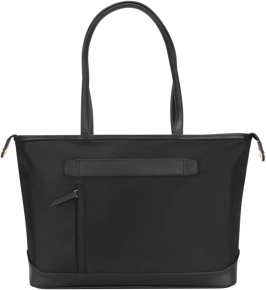Targus 15" Newport East-West Laptop Tote Bag, Black - Perfect for Business and Travel, Protective Laptop Compartment (TST599GL)