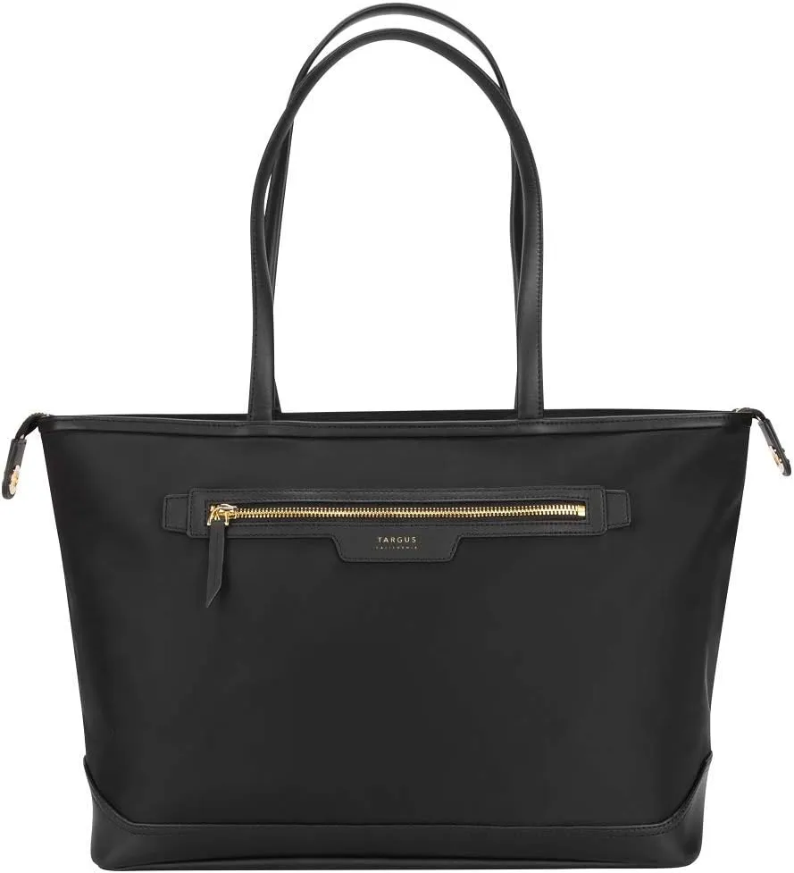 Targus 15" Newport East-West Laptop Tote Bag, Black - Perfect for Business and Travel, Protective Laptop Compartment (TST599GL)