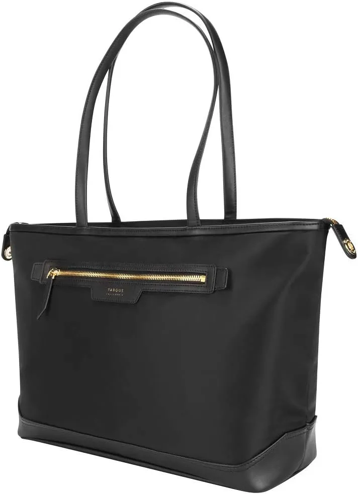 Targus 15" Newport East-West Laptop Tote Bag, Black - Perfect for Business and Travel, Protective Laptop Compartment (TST599GL)