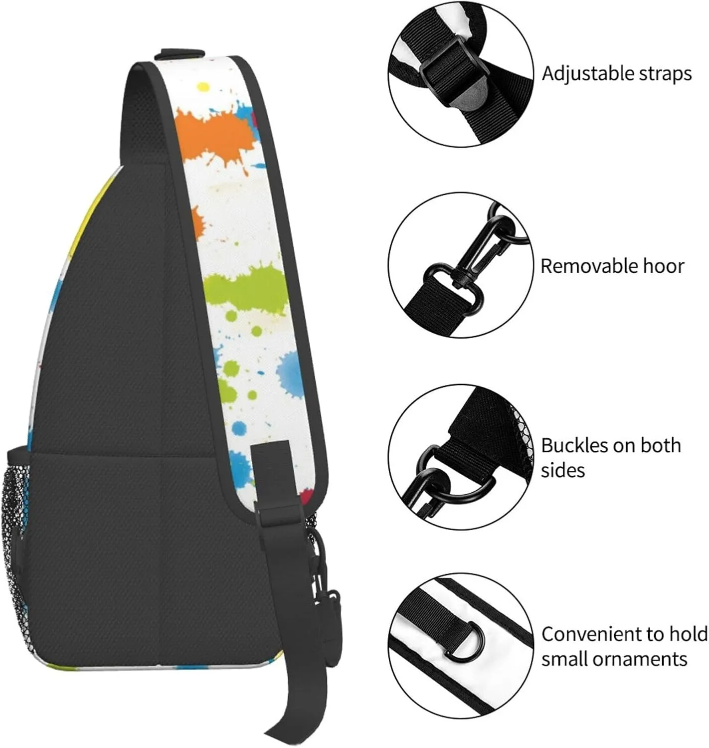 Tartan Plaid Scottish Green Cage Sling Bag Adjustable Crossbody Bag Casual Chest Bags Travel Shoulder Backpack