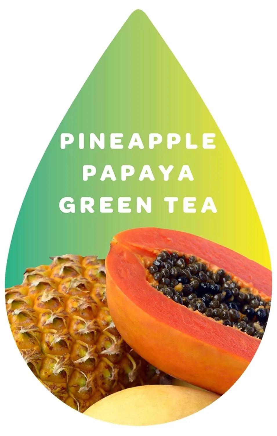Teazzers Premium Green Pineapple Papaya Tea Bags, Great for Foodservice Commercial Ice Tea Brewers, Unsweetened (1 Ounce, 96, Count)