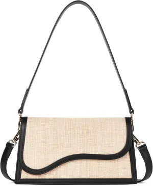 Telena Shoulder Bag for Women Vegan Leather Women's Shoulder Purses Handbags with 2 Removable Strap Crossbody Bag Purses