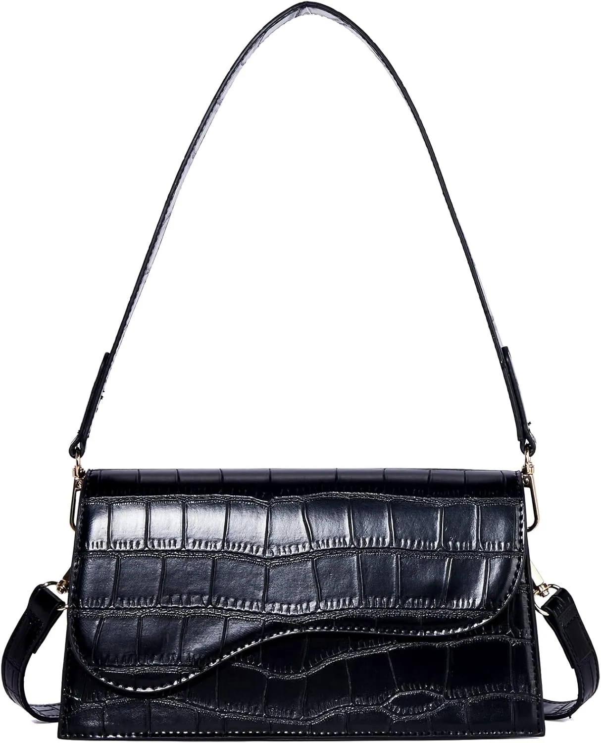 Telena Shoulder Bag for Women Vegan Leather Women's Shoulder Purses Handbags with 2 Removable Strap Crossbody Bag Purses
