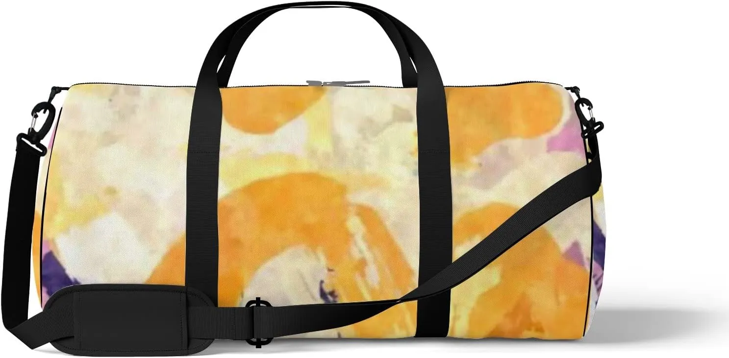 Texture Strokes Colored Paint Blurred Spots Sports Bag Tote Bag Waterproof Gym Bag with Shoulder Strap Zipper 2 Side Pockets for Men and Women, Travel and Storage Shoulder Bag.