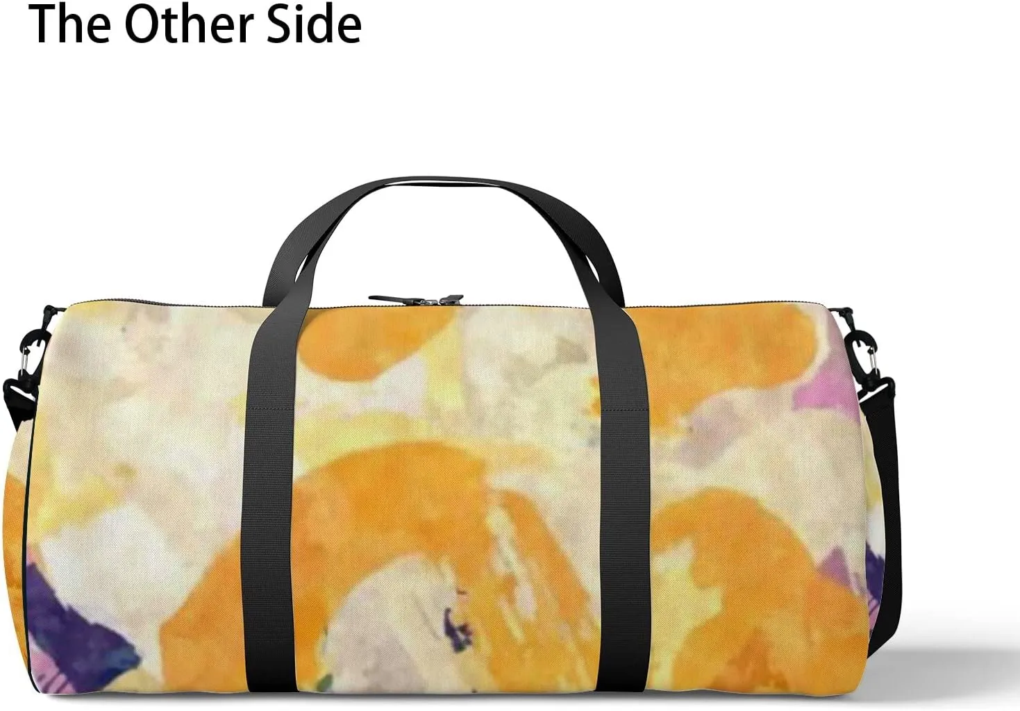 Texture Strokes Colored Paint Blurred Spots Sports Bag Tote Bag Waterproof Gym Bag with Shoulder Strap Zipper 2 Side Pockets for Men and Women, Travel and Storage Shoulder Bag.