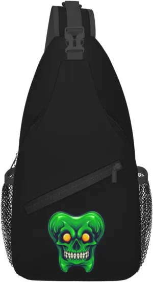 The Dreaded Green Teeth Crossbody Bags For Women Men Chest Backpack Gym Shoulder Bag Travel Outdoor Sports Casual Crossbody Bags
