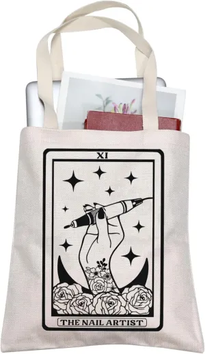 The Nail Artist Gifts Nail Tech Gift for Women Nail Technician Travel Tote Bag Nail Art Lover Gift Beautician Gift (Nail Tech Tote)