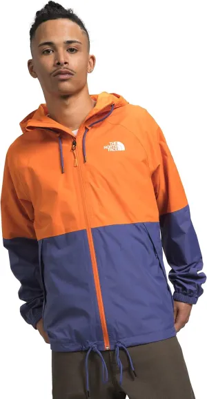 THE NORTH FACE Men's Antora Rain Hoodie (Big and Standard Size), Mandarin/Cave Blue, Large