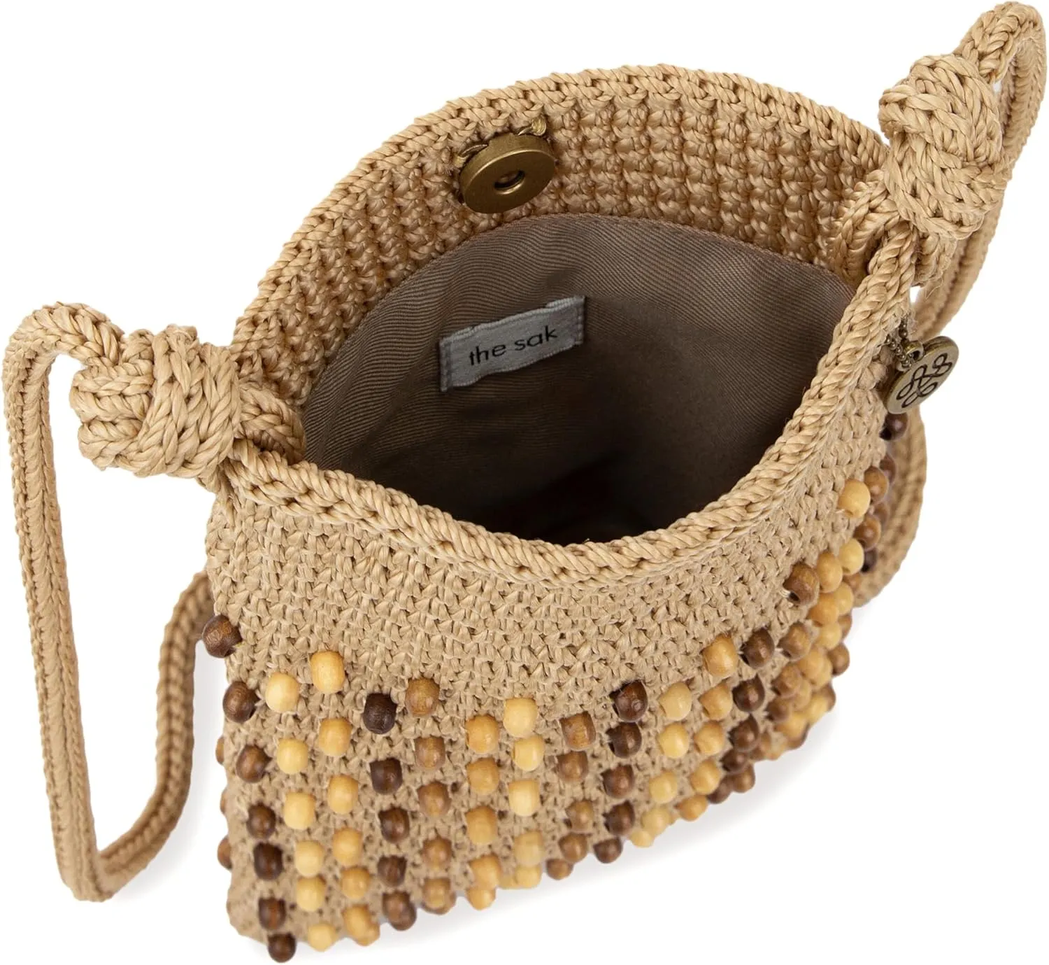The Sak Josie Mini Crossbody in Crochet with Adjustable Strap