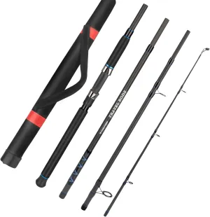 THKFISH 4 Piece/5 Piece Saltwater Travel Rod, Heavy Spinning Fishing Rod Portable Travel Surf Rod Carbon Fiber Saltwater Boat Fishing Rod 6’9”/7’9”/8’9” with Case Bag for Seawater Fish