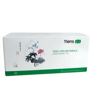 TIENS Lipid Metabolic Management Tea - 40 Bags x 1.5g - Herbal Tea Blend with Gynostemma, Lotus Leaves, Cassia Seeds, Chinese Knotweed, 6 Varieties of Green Tea, Calcium, Iron, Phosphorus