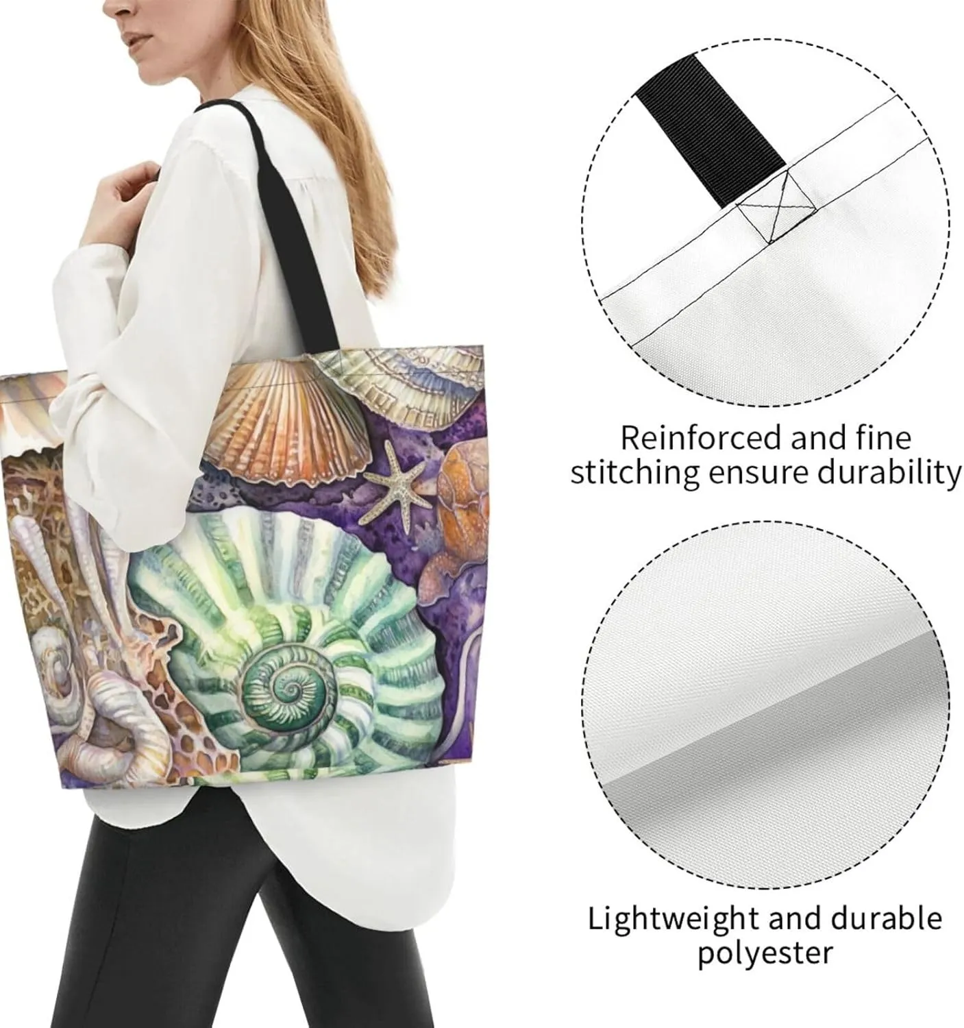 tigar tie dye print Reusable Shoulder Bags Large Casual Tote Bag Shopping Grocery grocery bag