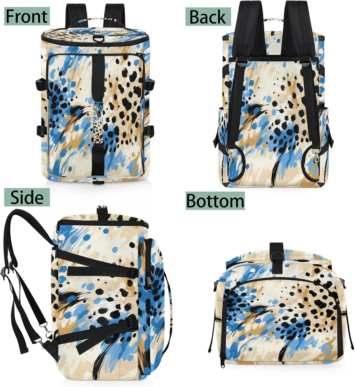 Tiger Animal Skin Gym Bags for Men Women Sports Backpack with Shoe Compartment 3-in-1 Tactical Duffle Bag for Overnight Weekender Travel