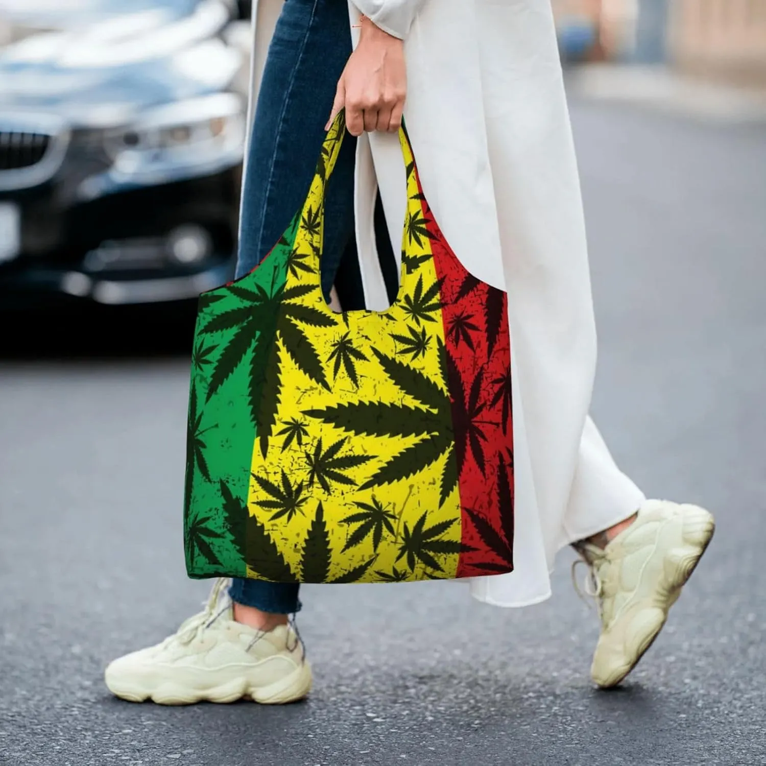 Tiger Stripes Canvas Tote Bags Reusable Shopping Bag Handbag for Shopper Beach Gifts