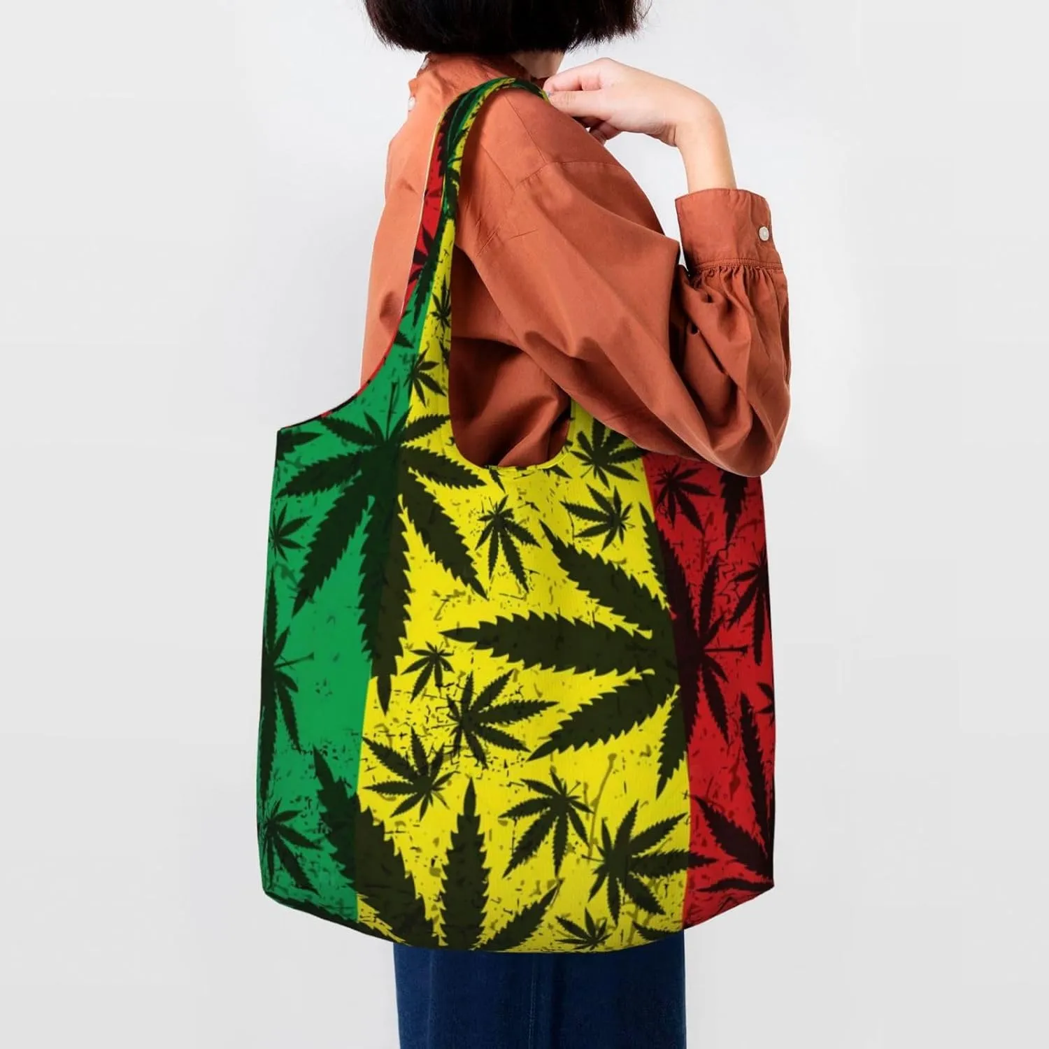 Tiger Stripes Canvas Tote Bags Reusable Shopping Bag Handbag for Shopper Beach Gifts