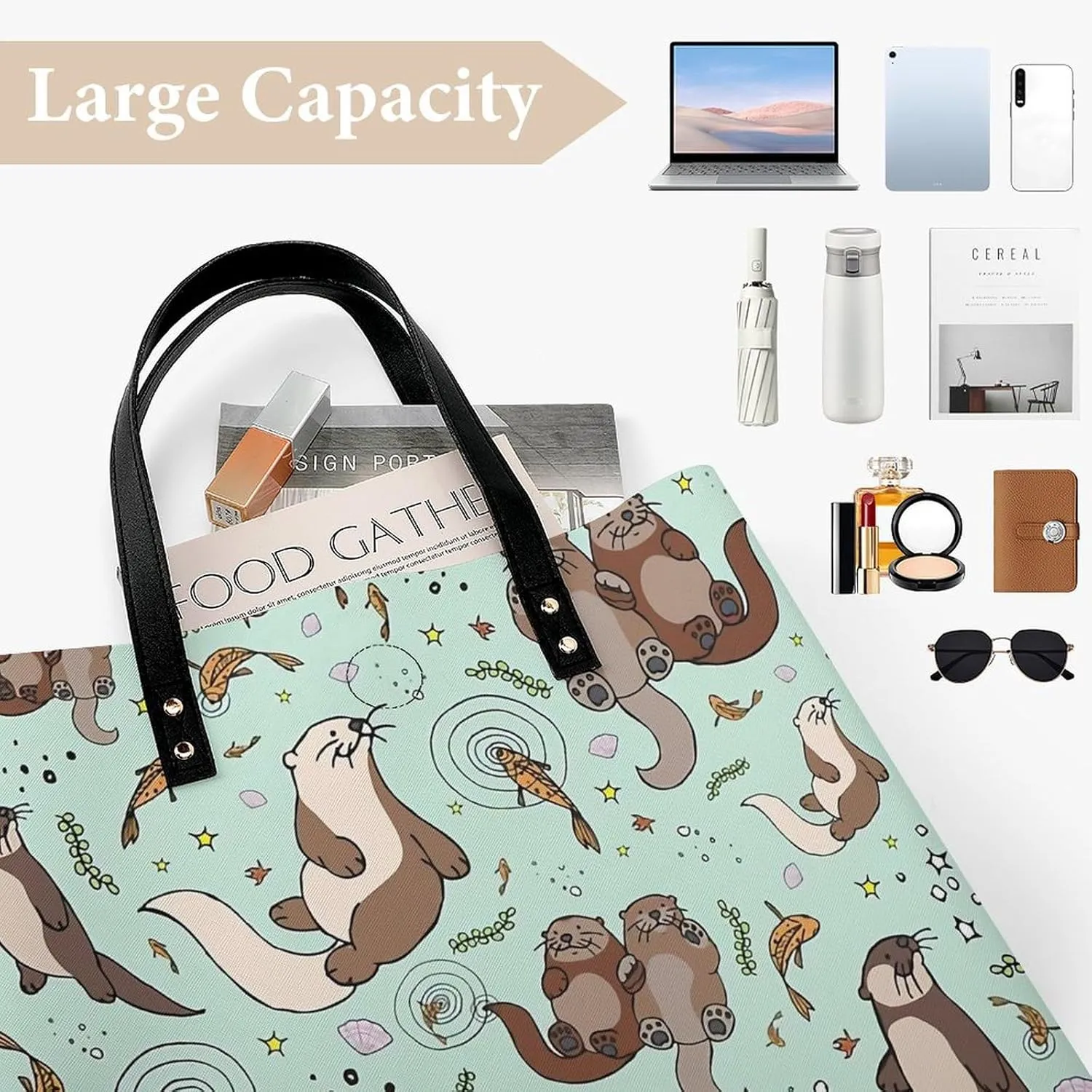TigerPrint Fashionable All Printed Leather Handbag Unisex