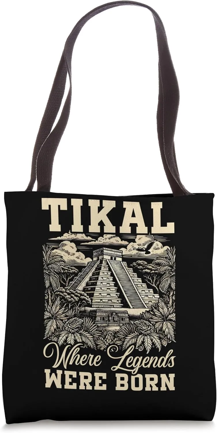 Tikal Ancient Maya Civilization Mayan Pyramid Guatemala Tote Bag