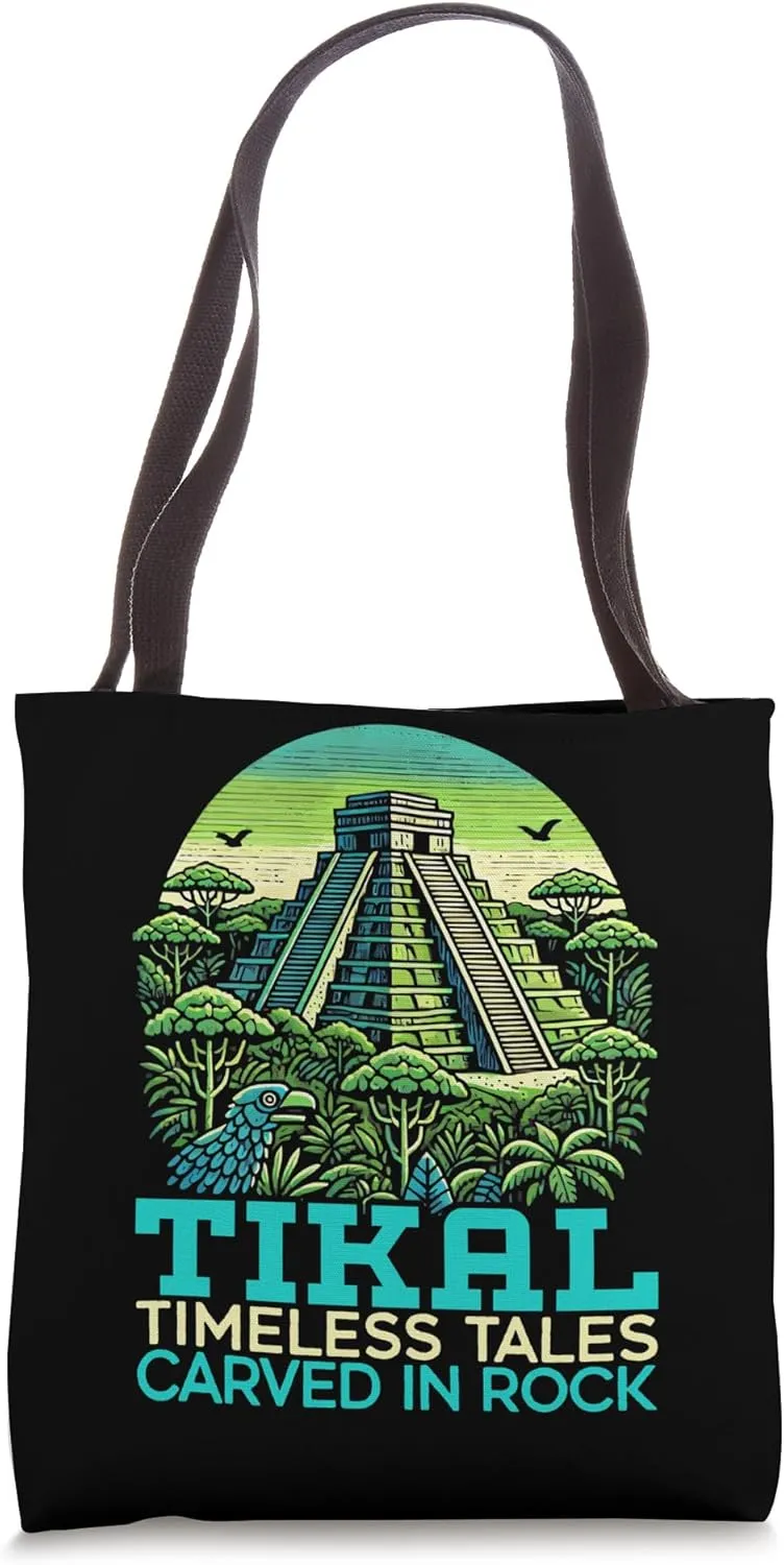 Tikal Ancient Maya Civilization Mayan Pyramid Guatemala Tote Bag