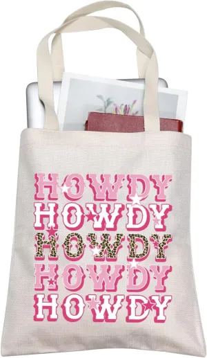 TOBGB Howdy Gift Howdy Inspired Tote Bag Howdy Western Gifts Western Country Southern Cowgirl Gifts Western Tote Bag