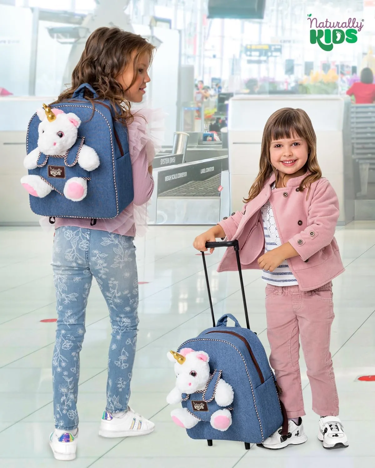 Toddler Luggage for Girls w Unicorn Toys, Kids Rolling Backpack for Girls, Toddler Suitcase, Gifts for 3 4 5 6 Year Old