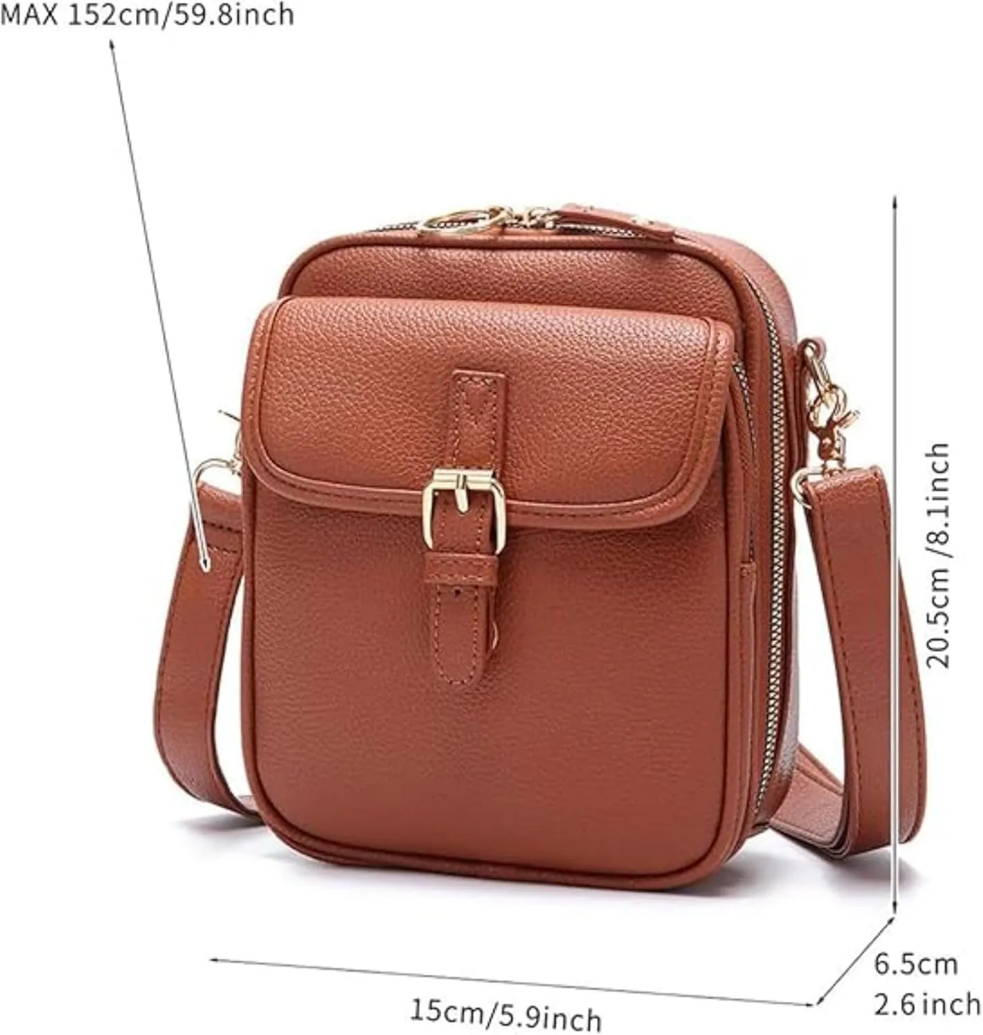 Tojoyride Crossbody Bag, Urvashi Crossbody Leather Bag, Vintage Anti Theft Purse for Women with 10 RFID card inserts