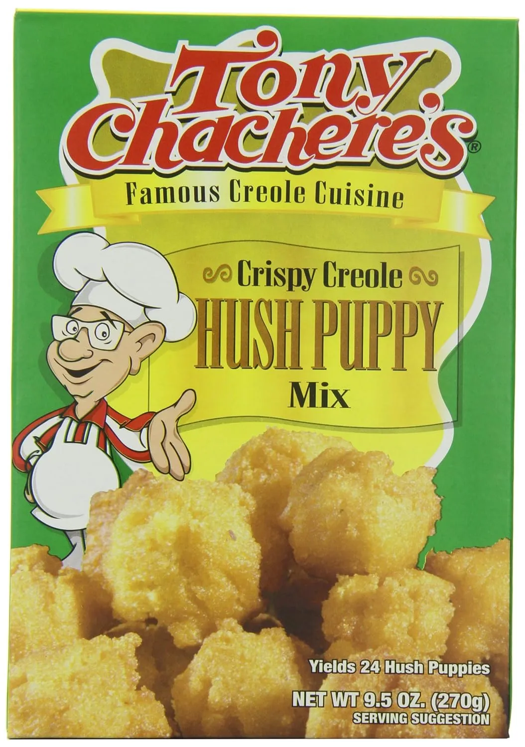 Tony Chachere's Creole Hush Puppy Mix, 9.5-Ounce Bags (Pack of 12)