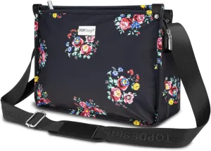 TOPDesign Lightweight Women Crossbody Bag, Shoulder Purse with Multiple Pockets, Triple Zip Handbag with Shoulder Strap