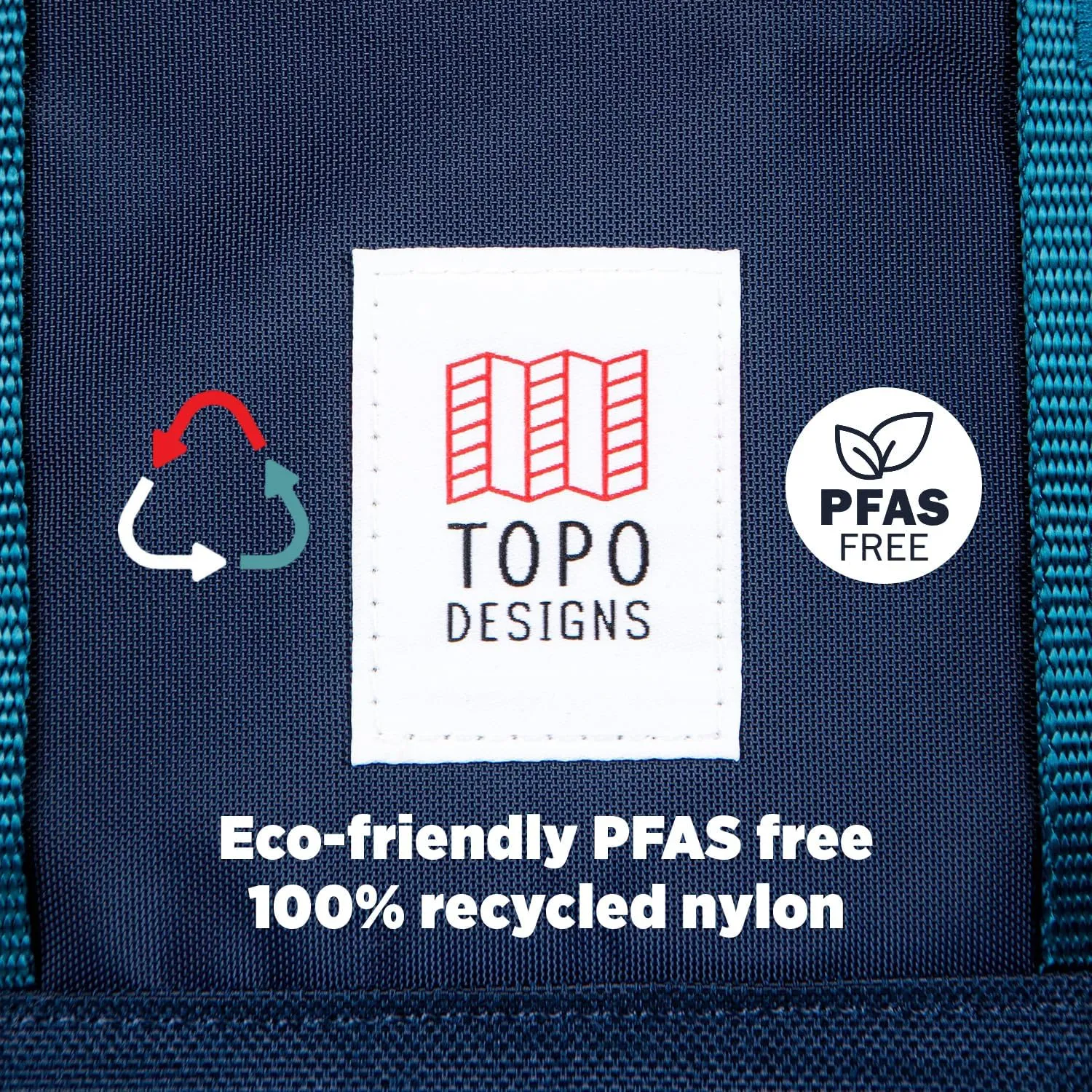 Topo Designs Global Travel Bag 30-40 Liter - Carry-on Compliant Versatile Pack, 3 Carry Options, External Laptop Sleeve (Eco-Friendly, 30L, Denim)