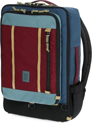Topo Designs Global Travel Bag 30-40 Liter - Carry-on Compliant Versatile Pack, 3 Carry Options, External Laptop Sleeve (Eco-Friendly, 40L, Denim)