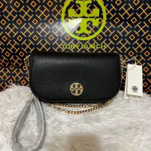 Tory Burch Women Chelsea Pebbled Leather Crossbody Shoulder bag