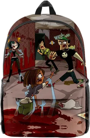 Total Drama backpack Denim bag Oxford Cloth Travel Bag Casual Unisex Stylish TV Series Shoulder Bag (KA08006,One size)