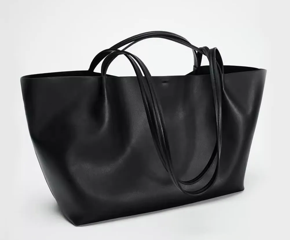 Tote Bag for Women 2025 Large Shoulder Bags PU Leather Weekender Bag Shopper Handbags Travel Purse Buckle Design