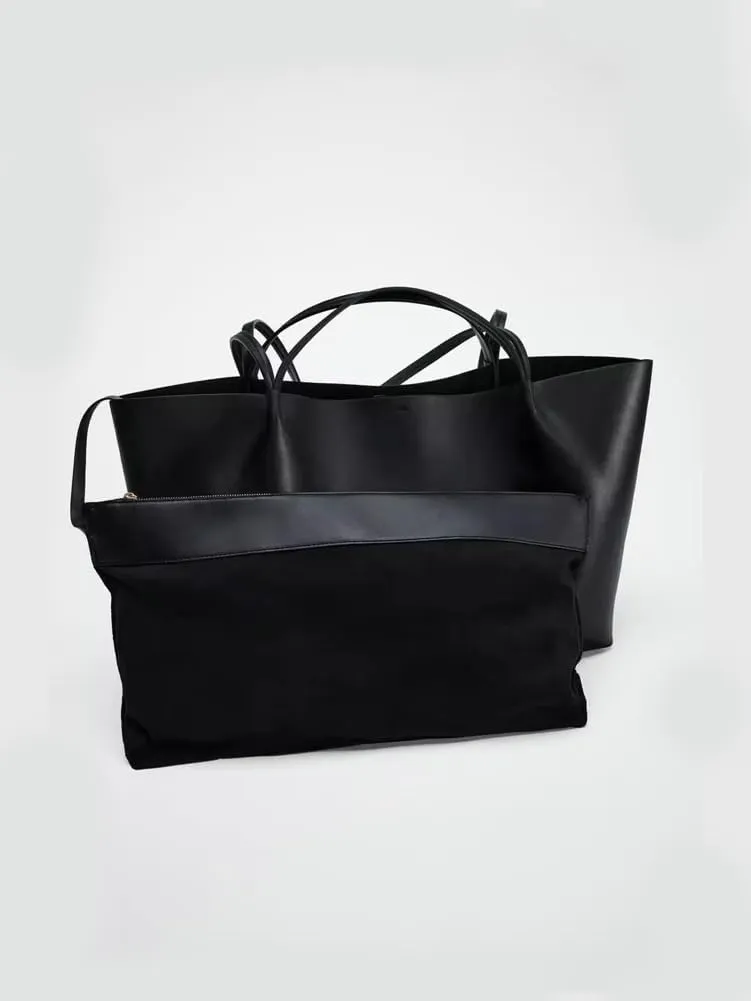 Tote Bag for Women 2025 Large Shoulder Bags PU Leather Weekender Bag Shopper Handbags Travel Purse Buckle Design
