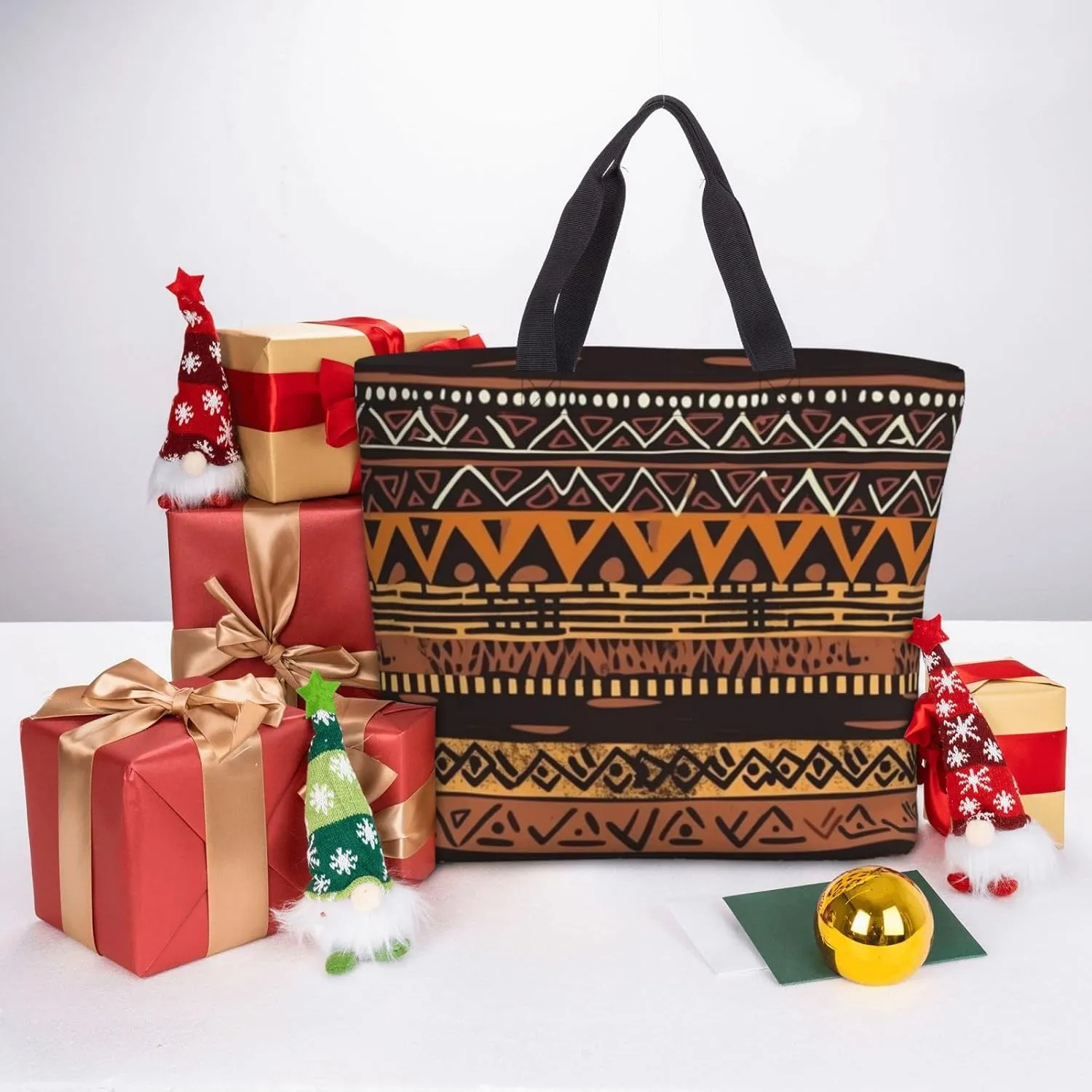 Tote Bag for Women Border Collie Shoulder Bag with Zipper Handbag Large Capacity Reusable Grocery Bag