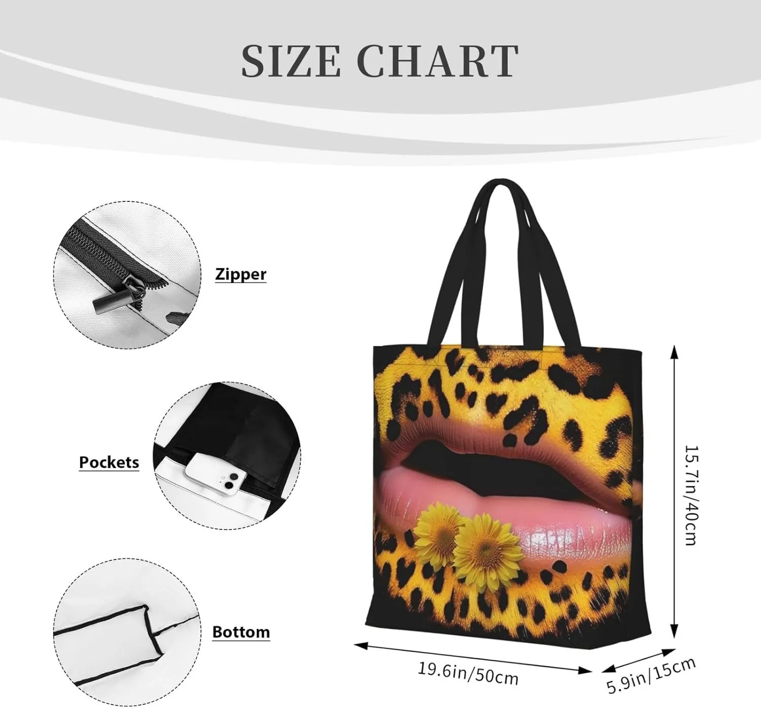 Tote Bag for Women Computer technology Shoulder Bag with Zipper Handbag Large Capacity Reusable Grocery Bag