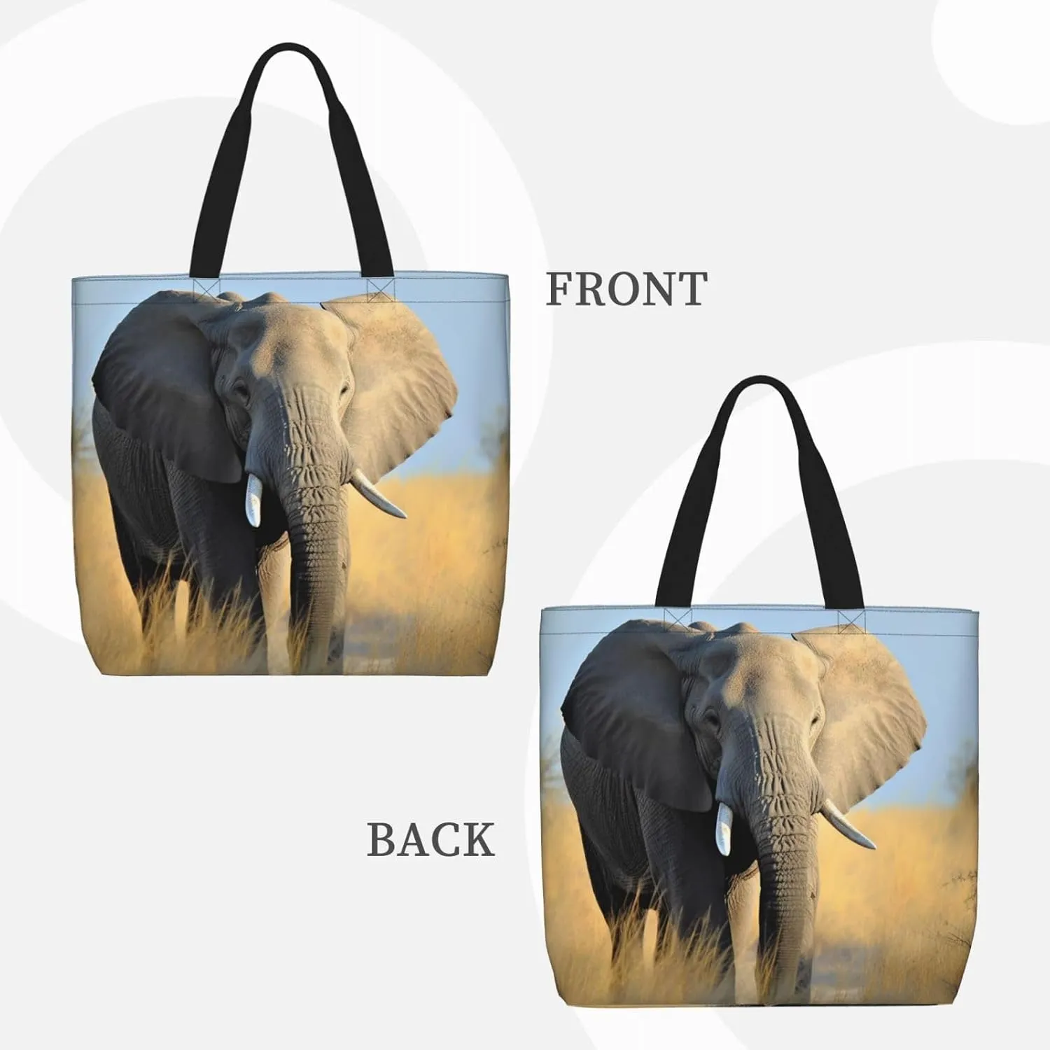 Tote Bag for Women Cupcakes Donuts Shoulder Bag with Zipper Handbag Large Capacity Reusable Grocery Bag