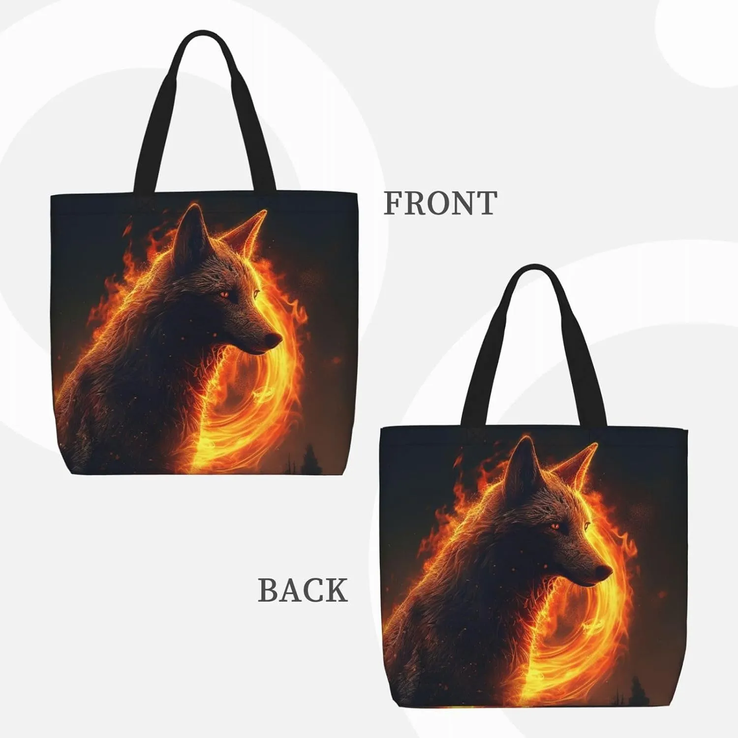 Tote Bag for Women Cute puppy funny Shoulder Bag with Zipper Handbag Large Capacity Reusable Grocery Bag