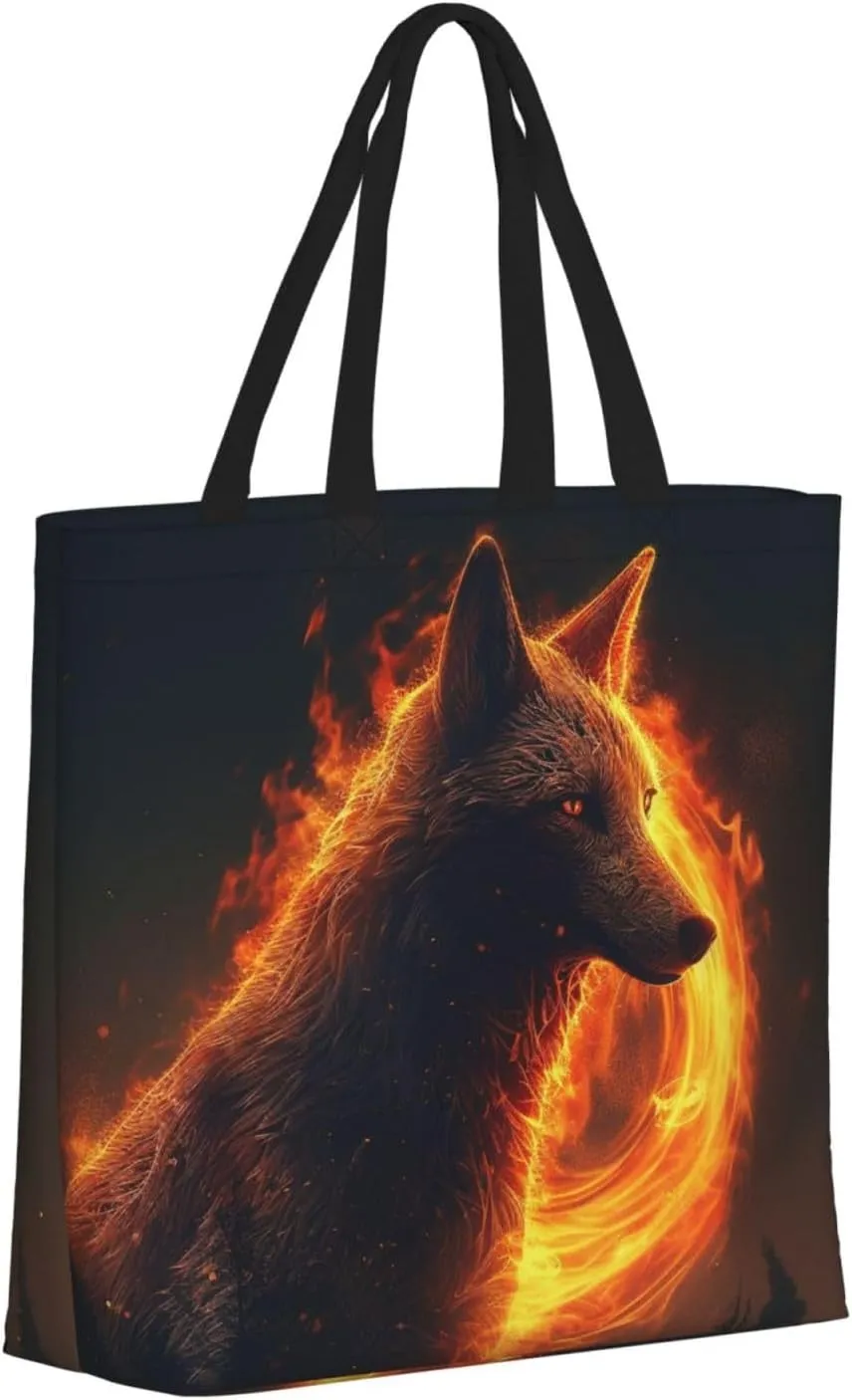 Tote Bag for Women Cute puppy funny Shoulder Bag with Zipper Handbag Large Capacity Reusable Grocery Bag