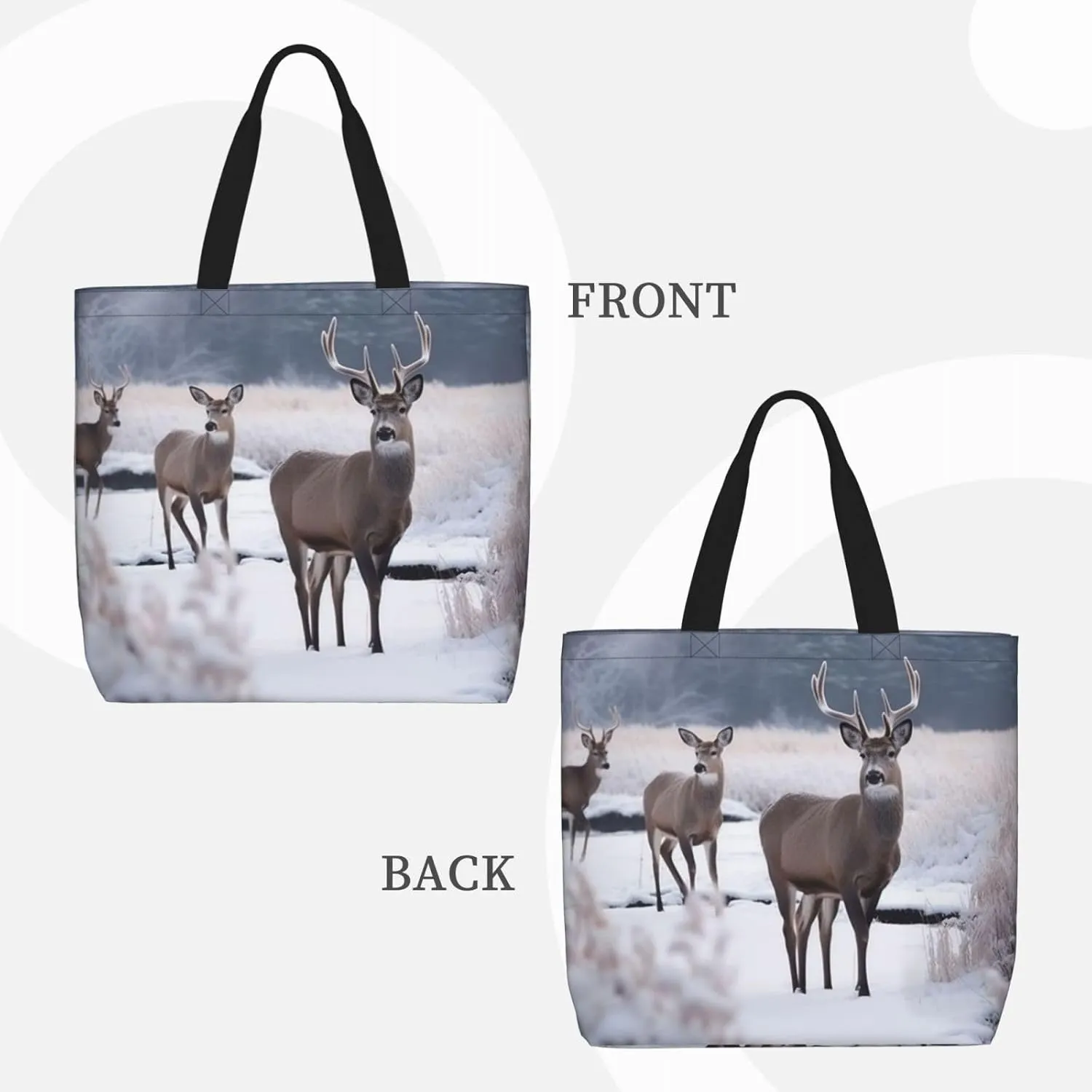 Tote Bag for Women Delicate Brown Pattern Shoulder Bag with Zipper Handbag Large Capacity Reusable Grocery Bag