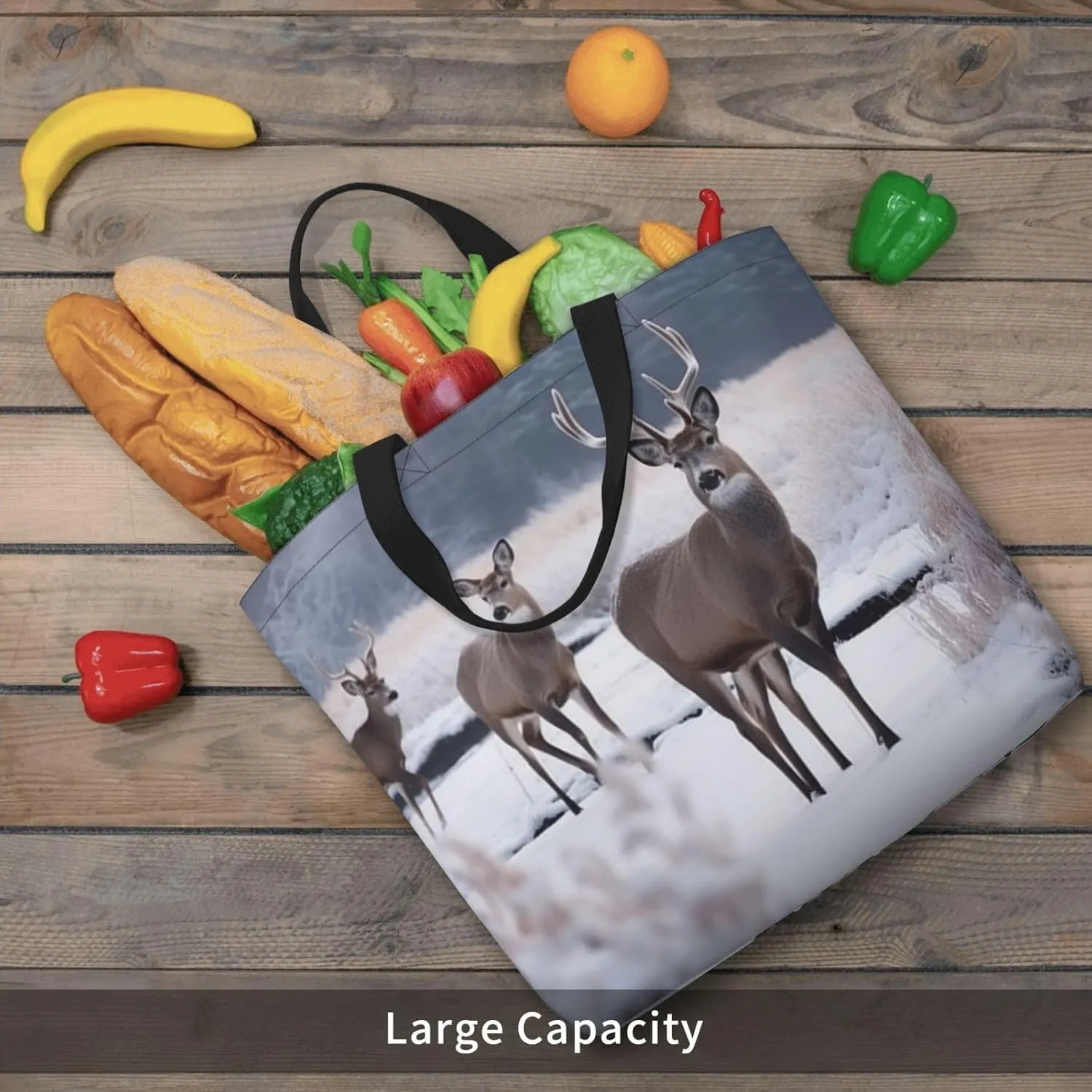 Tote Bag for Women Delicate Brown Pattern Shoulder Bag with Zipper Handbag Large Capacity Reusable Grocery Bag