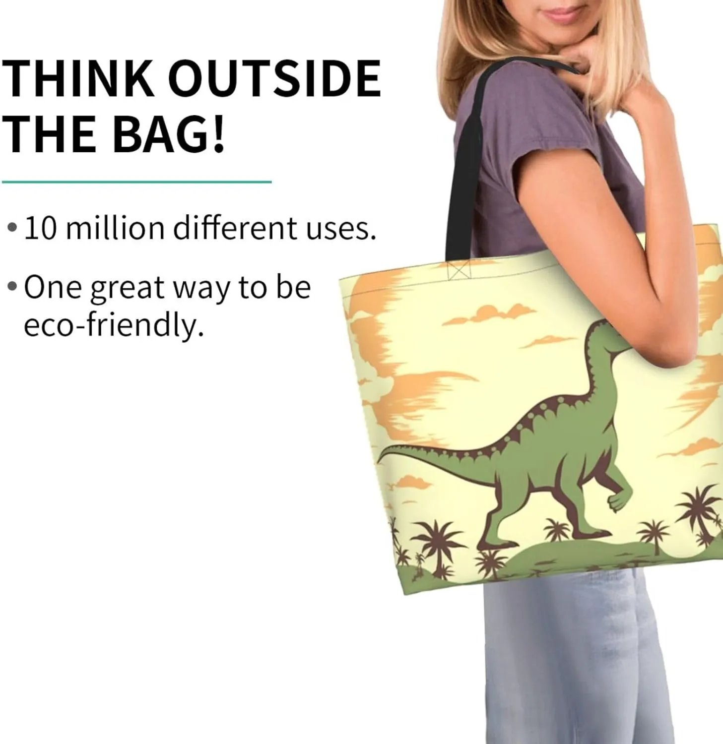 Tote Bag for Women Fairy Tale Castle Grocery Bag Foldable Shopping Bags Reusable Large Tote Bag