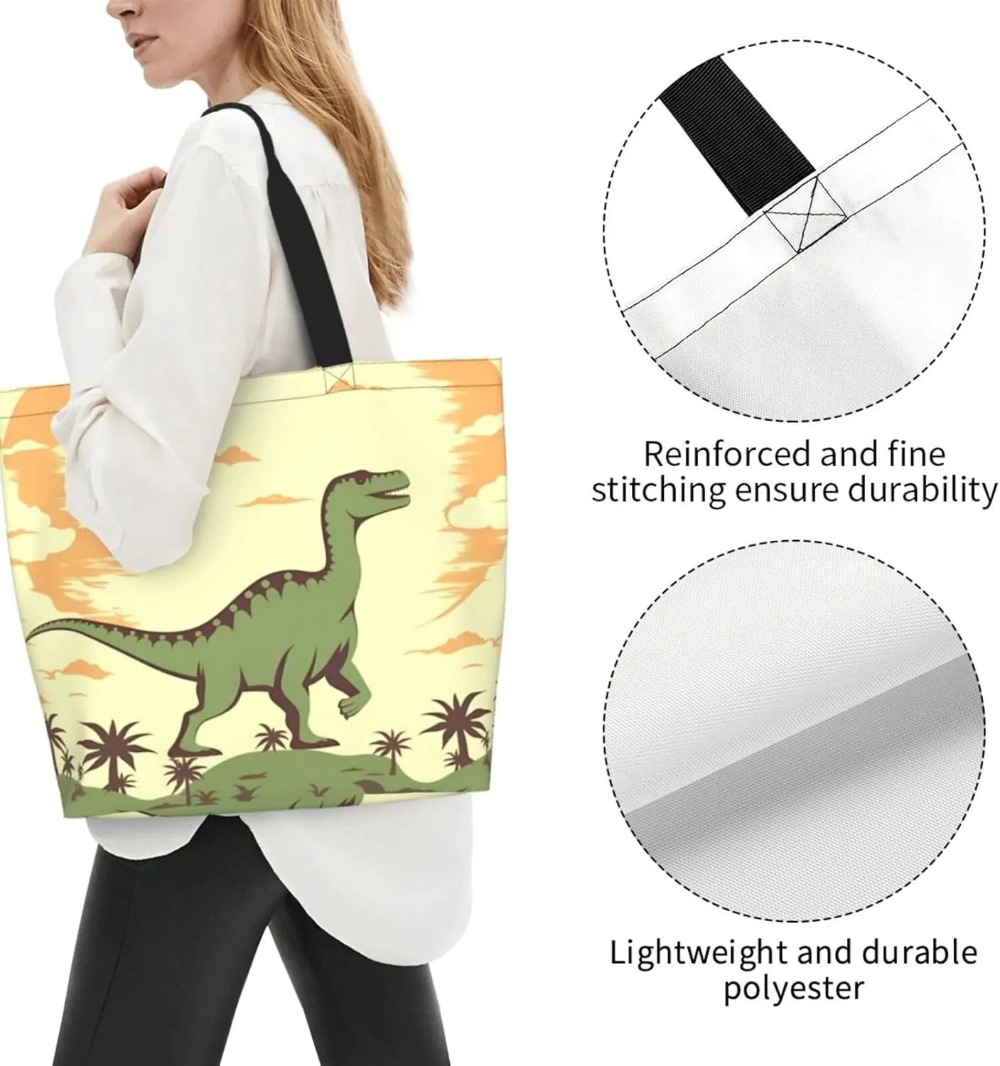 Tote Bag for Women Fairy Tale Castle Grocery Bag Foldable Shopping Bags Reusable Large Tote Bag
