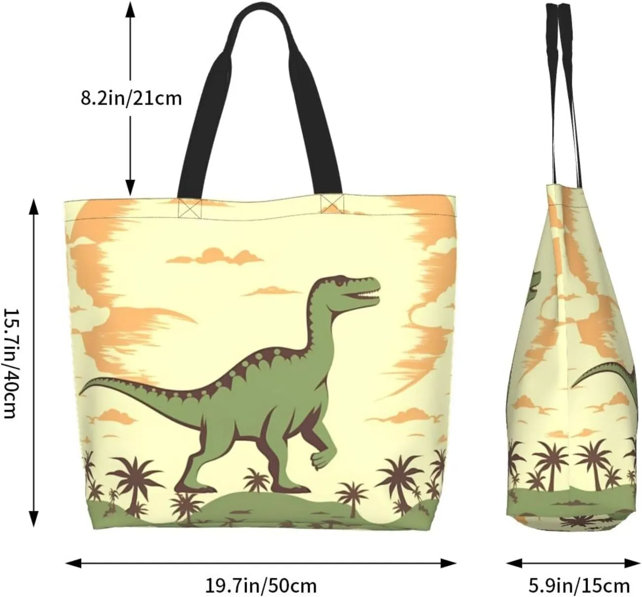 Tote Bag for Women Fairy Tale Castle Grocery Bag Foldable Shopping Bags Reusable Large Tote Bag